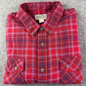 Duluth Trading Mens Cotton Blend L/S Plaid Flannel Shirt Size 3XL Multicolor